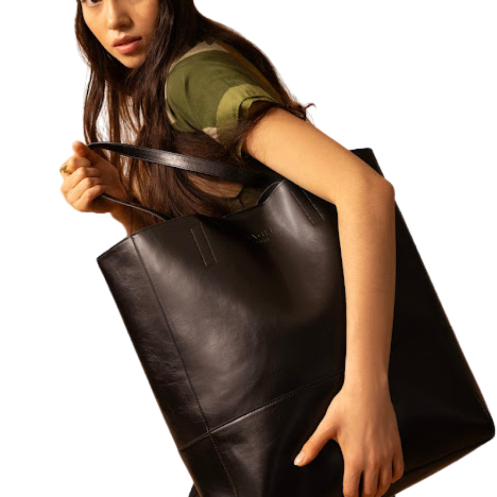 Olive Leather Handbag Black