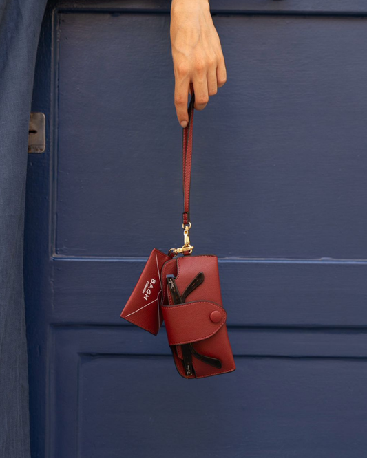 Wearable Glasses Case in Maroon