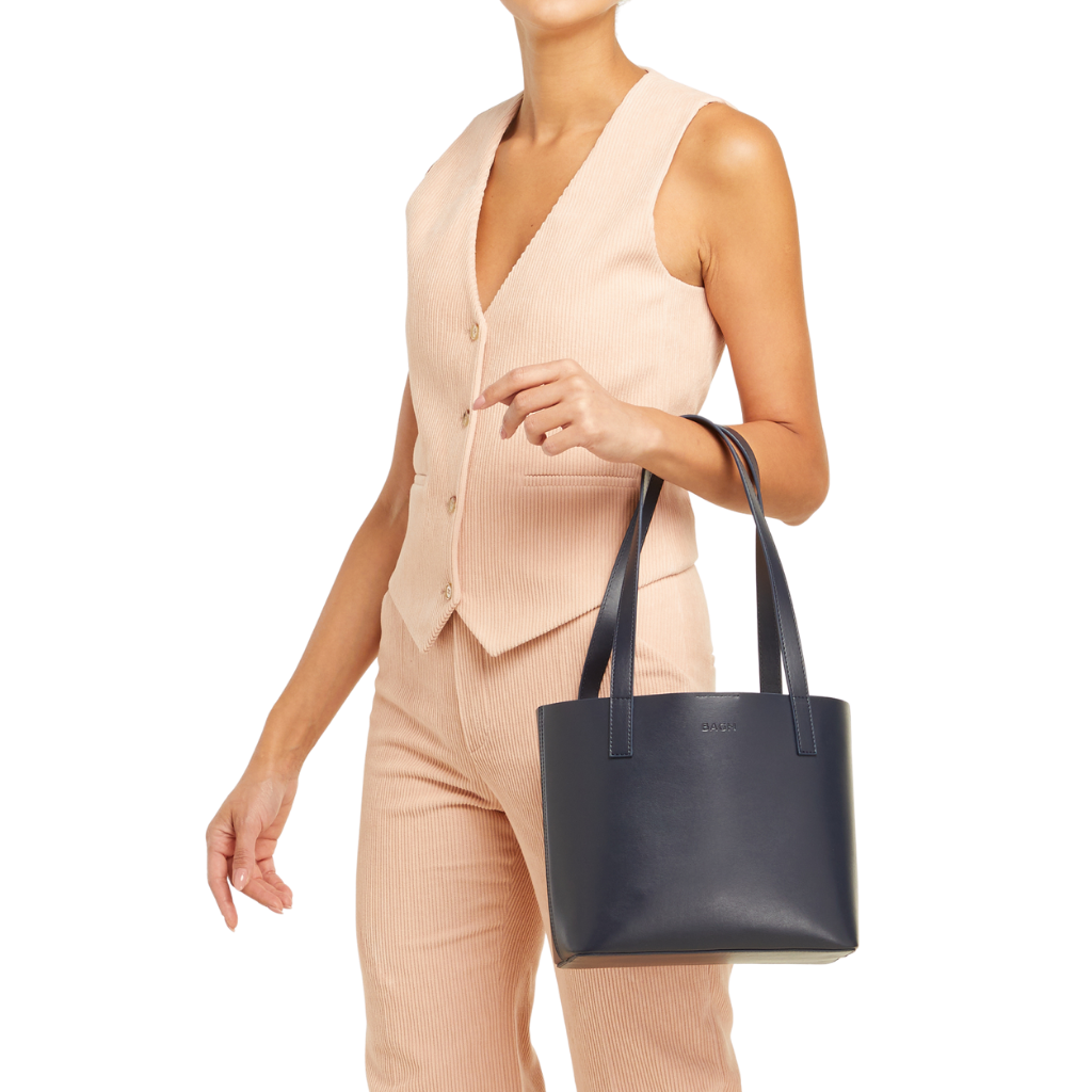 Mini Tote Bag in Dark Blue