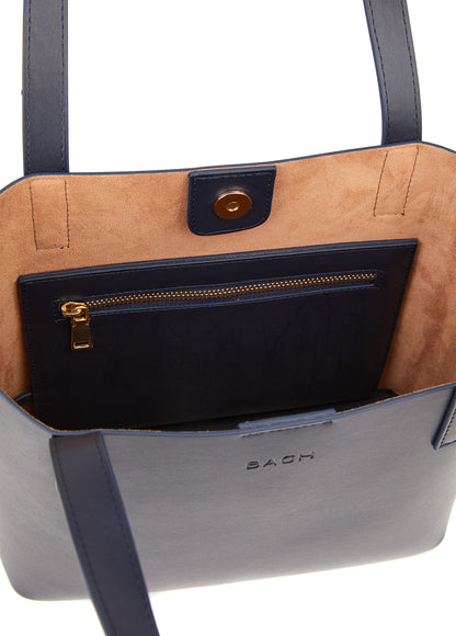 Mini Tote Bag in Dark Blue